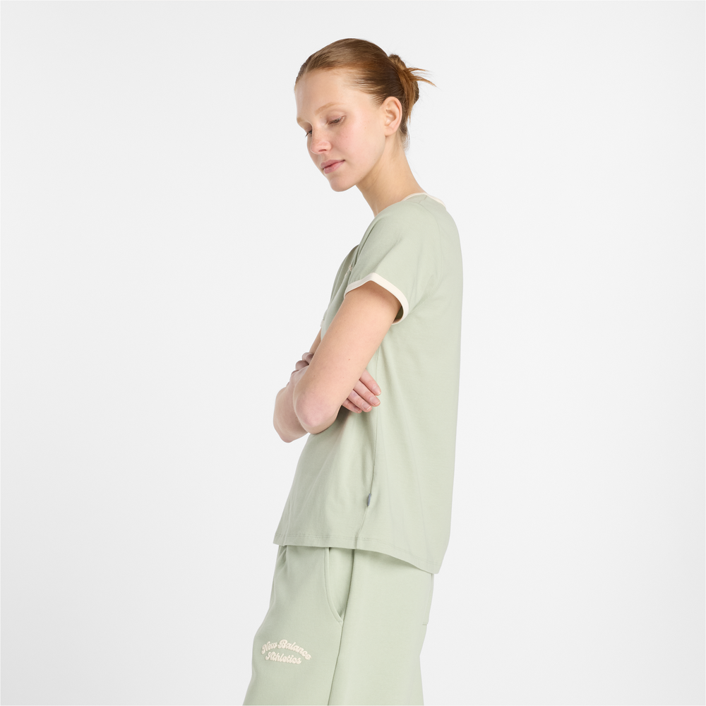 Női póló New Balance WT53524GAS – zöld