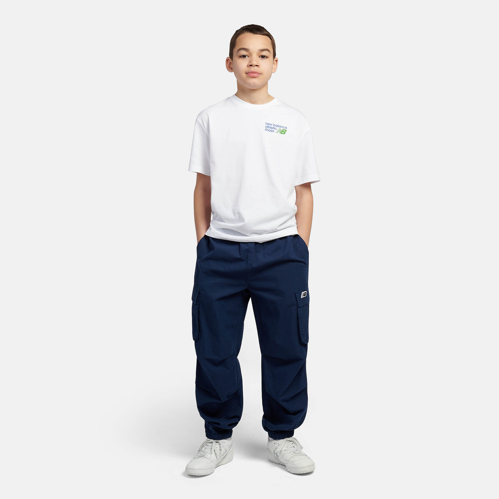 Gyerek póló New Balance LAKB0295BWE – fehér