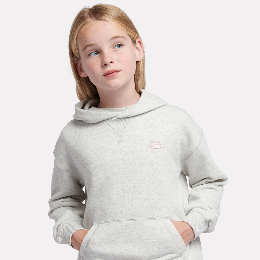 Gyerek pulóver New Balance LAKG0056AHH – szürke