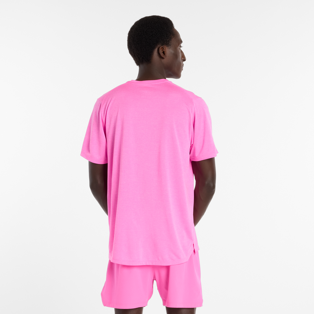 Férfi futópóló New Balance MT41253AD8 – rózsaszín