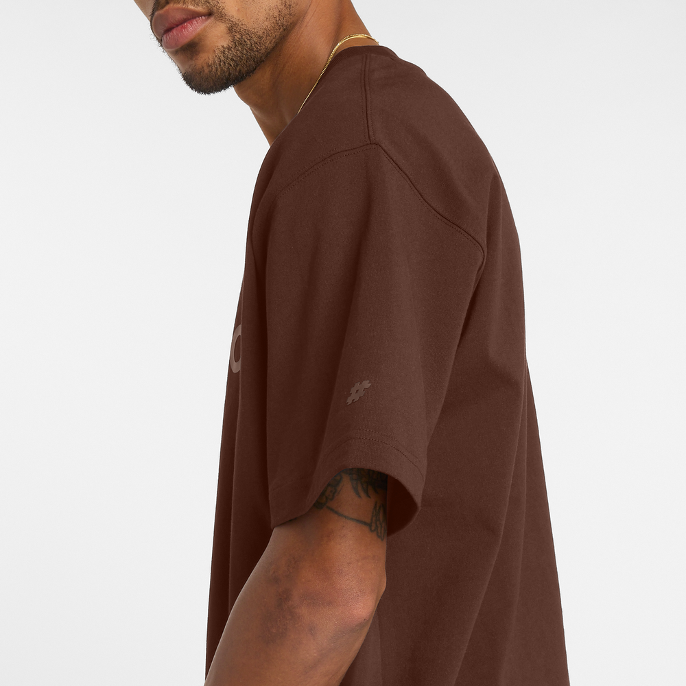 Férfi póló New Balance Numeric MT51955ROK – barna