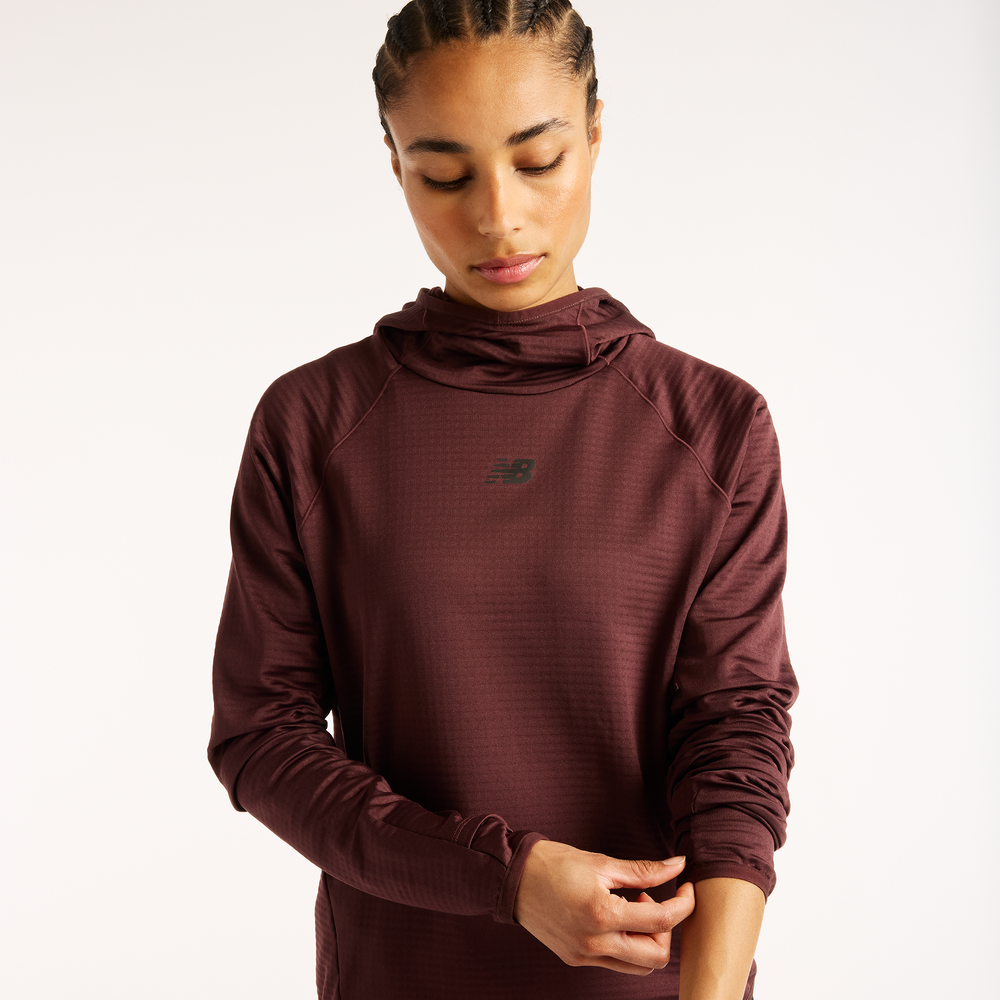 Női felső New Balance RC Essential Heat Grid – bordó