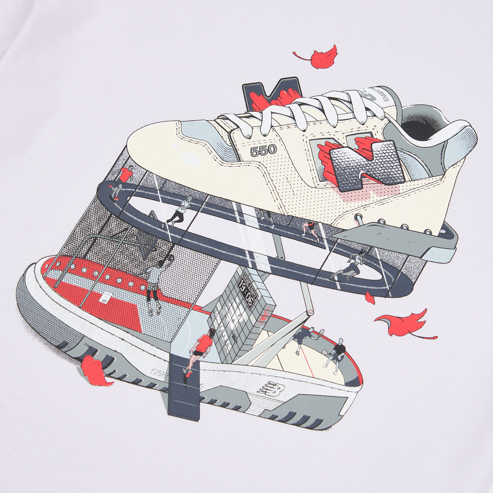 Gyerek póló New Balance LAKG0117RIG – lila