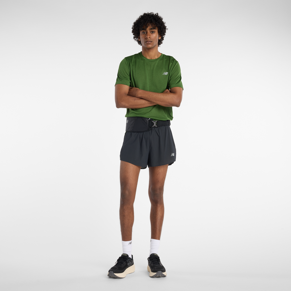 Férfi futópóló New Balance MT41253DAA – zöld