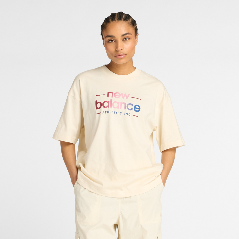 Női póló New Balance WT53916LIN – bézs