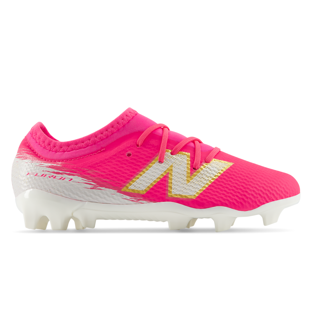Gyermek focicipő New Balance FURON TEAM JNR FG V8 YF3F6WF – rózsaszín
