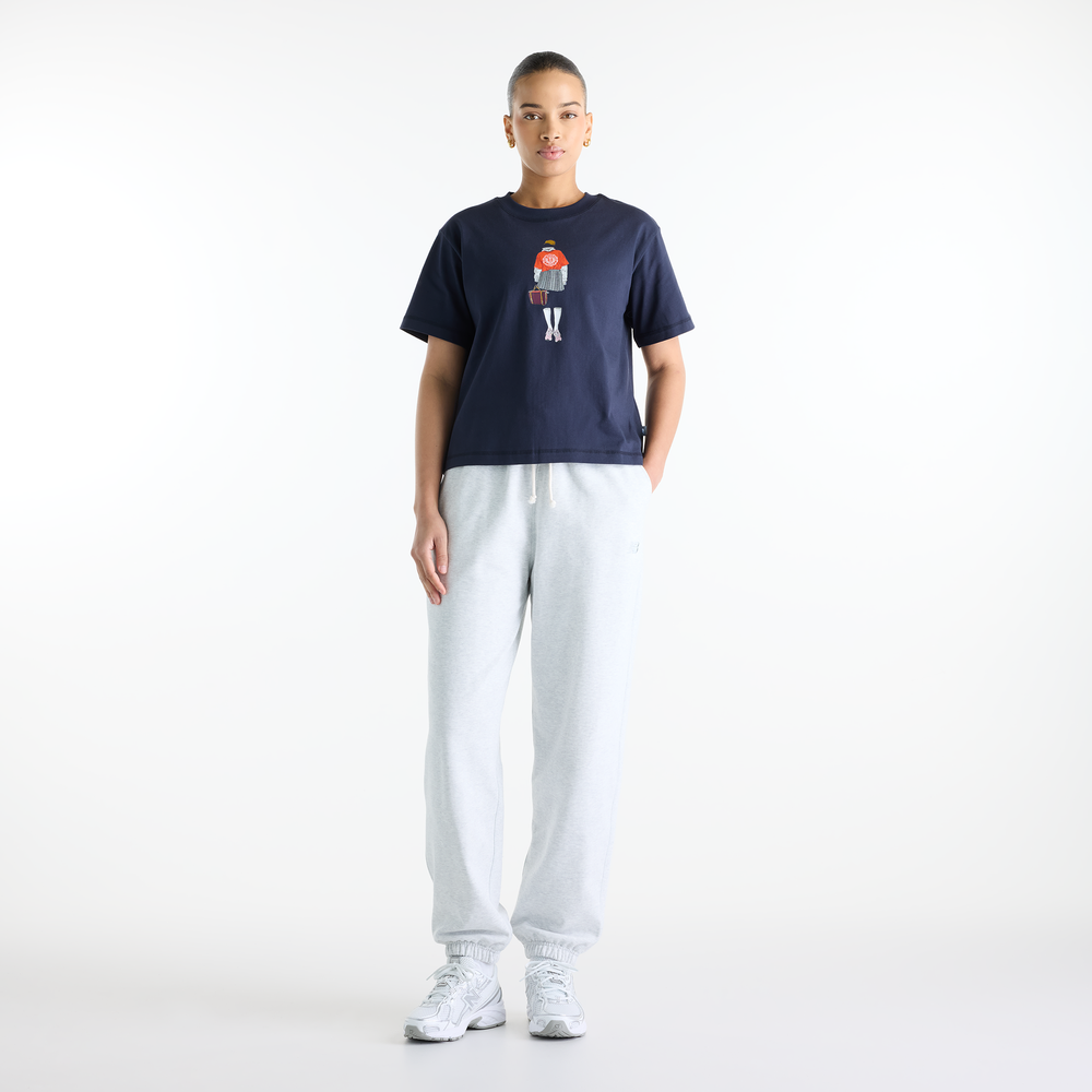 Női póló New Balance Varsity Scholar – sötétkék