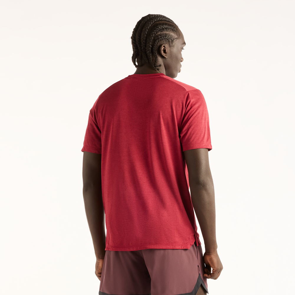 Férfi futópóló New Balance RC Essential Graphic – piros