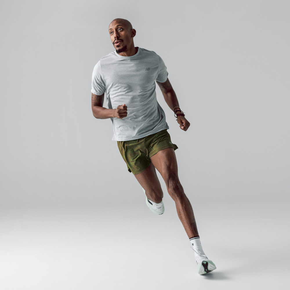 Férfi futónadrág New Balance MS43285WDL – zöld