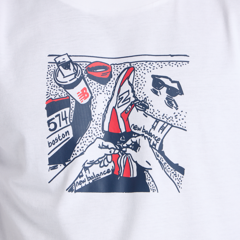 Férfi póló New Balance MT61L3FMWT – fehér