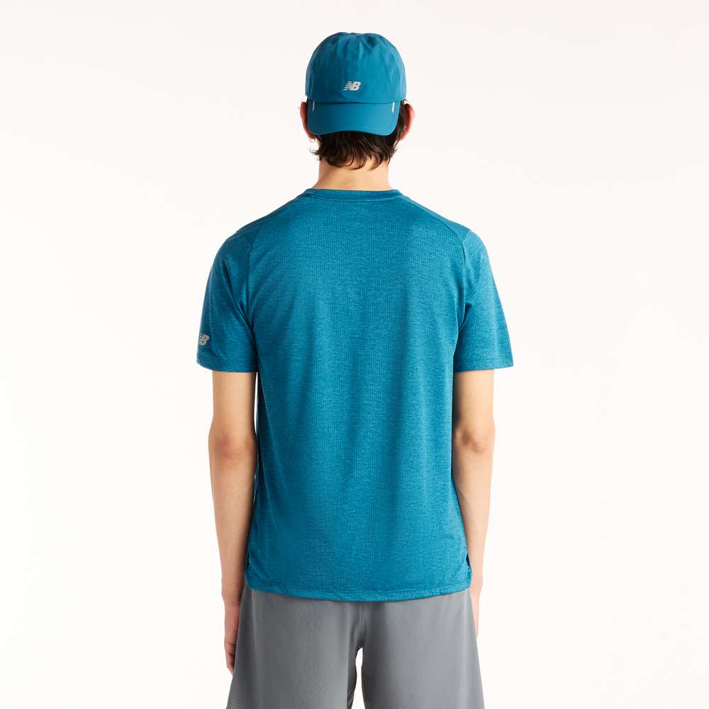 Férfi futópóló New Balance RC Essential Graphic – kék