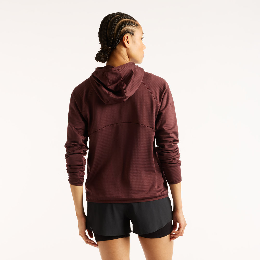 Női felső New Balance RC Essential Heat Grid – bordó