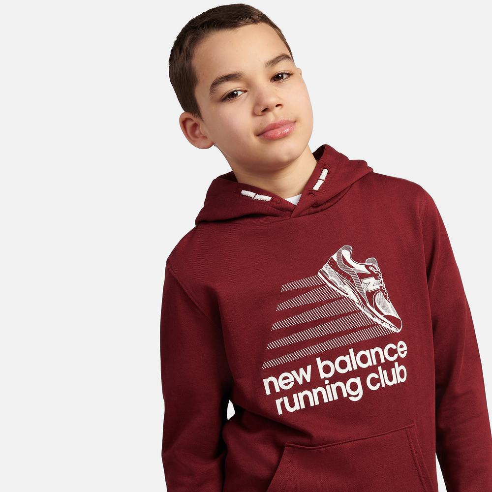 Gyerek pulóver New Balance LAKB0347MHB – bordó