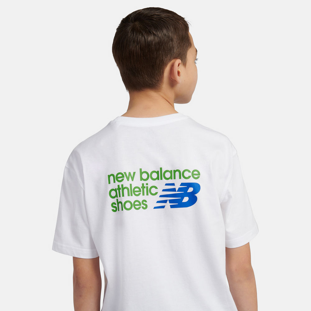 Gyerek póló New Balance LAKB0295BWE – fehér