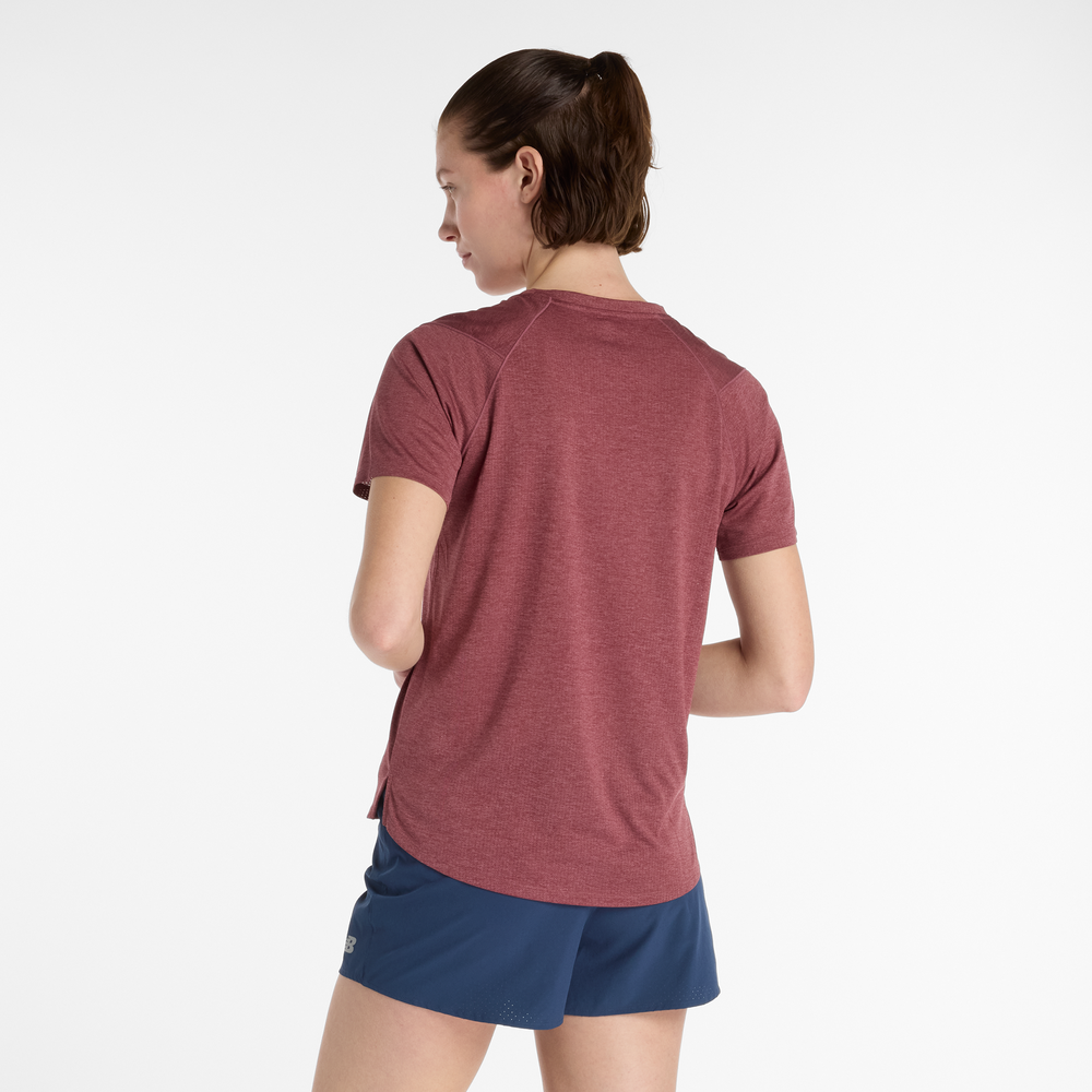 Női póló New Balance WT41253WUR – bordó