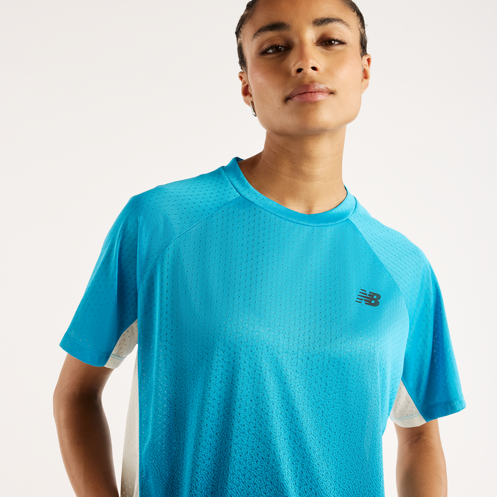 Női póló New Balance Viz-Tech Run – kék