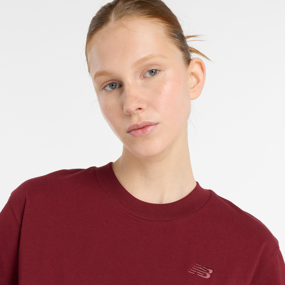 Női póló New Balance WT41501MHB – bordó