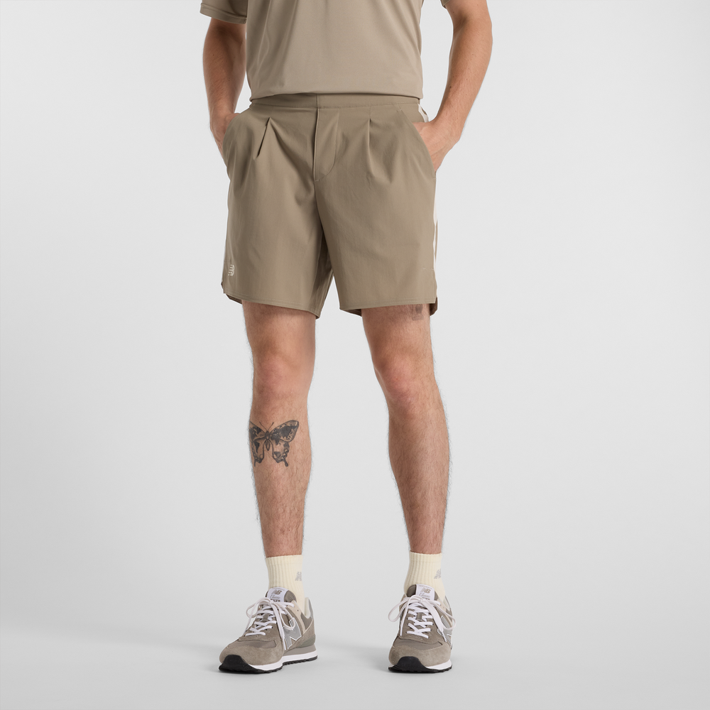Férfi futónadrág New Balance MS41401ADS – bézs