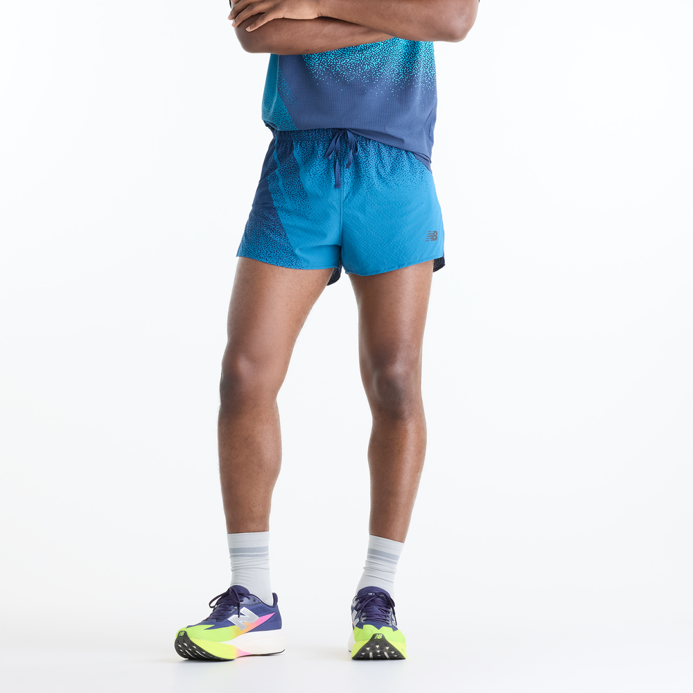 Férfi futónadrág New Balance MB6140TLATD  – kék