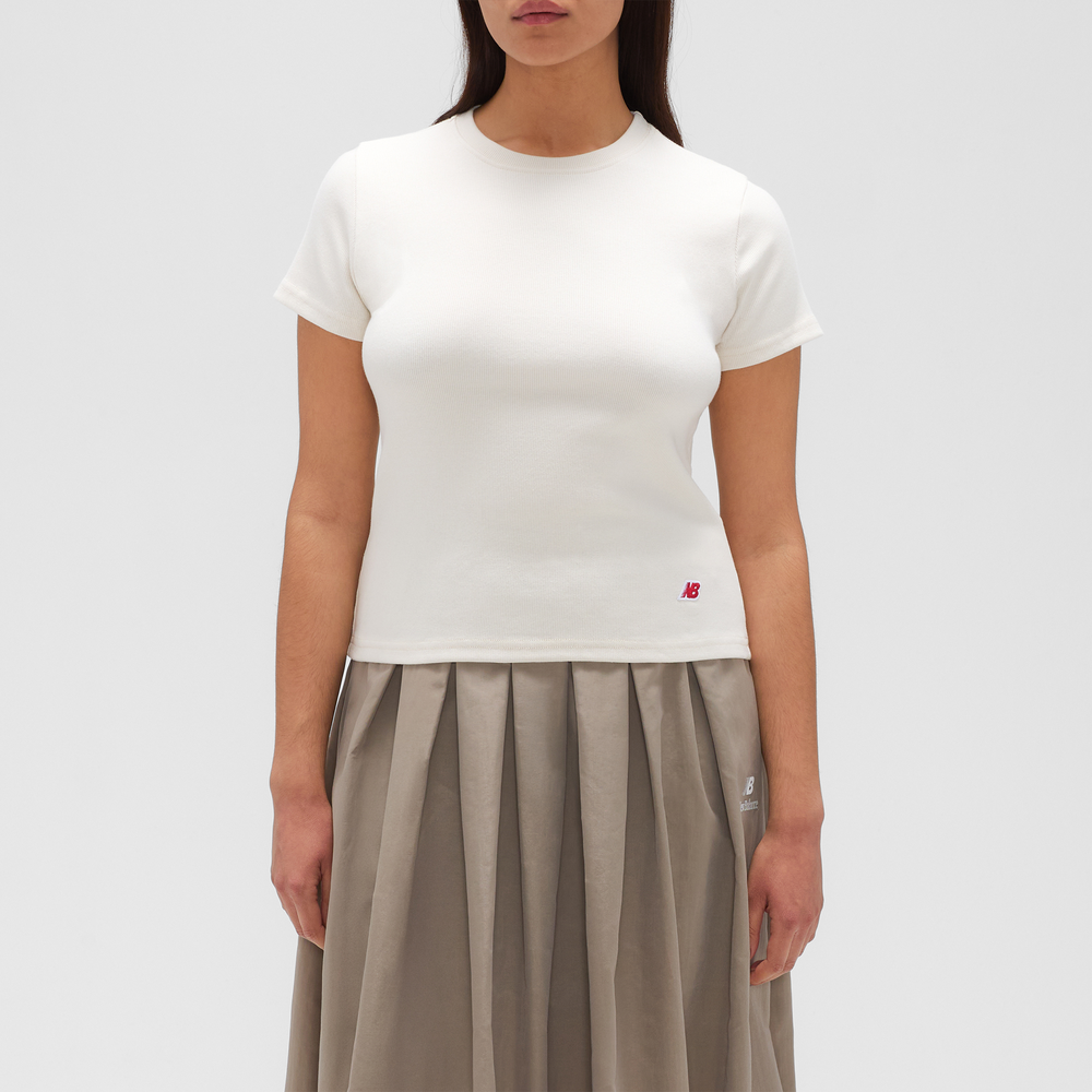 Női póló New Balance MADE in USA WT53561LIN – bézs