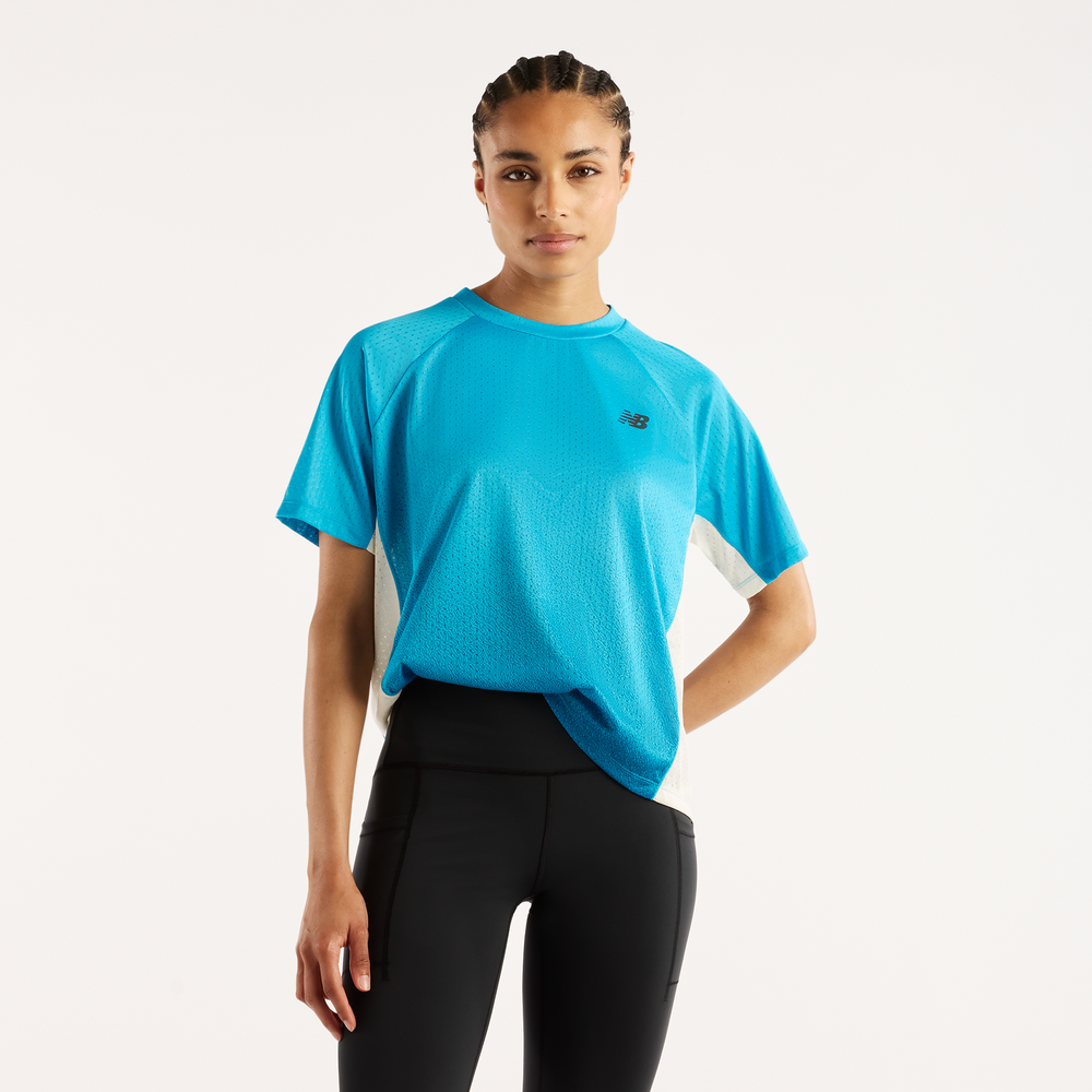 Női póló New Balance WT61O6FOATD – kék