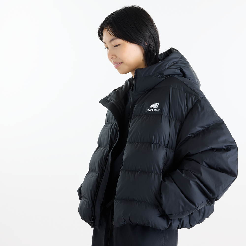 Női kabát New Balance Boston Puffer – fekete
