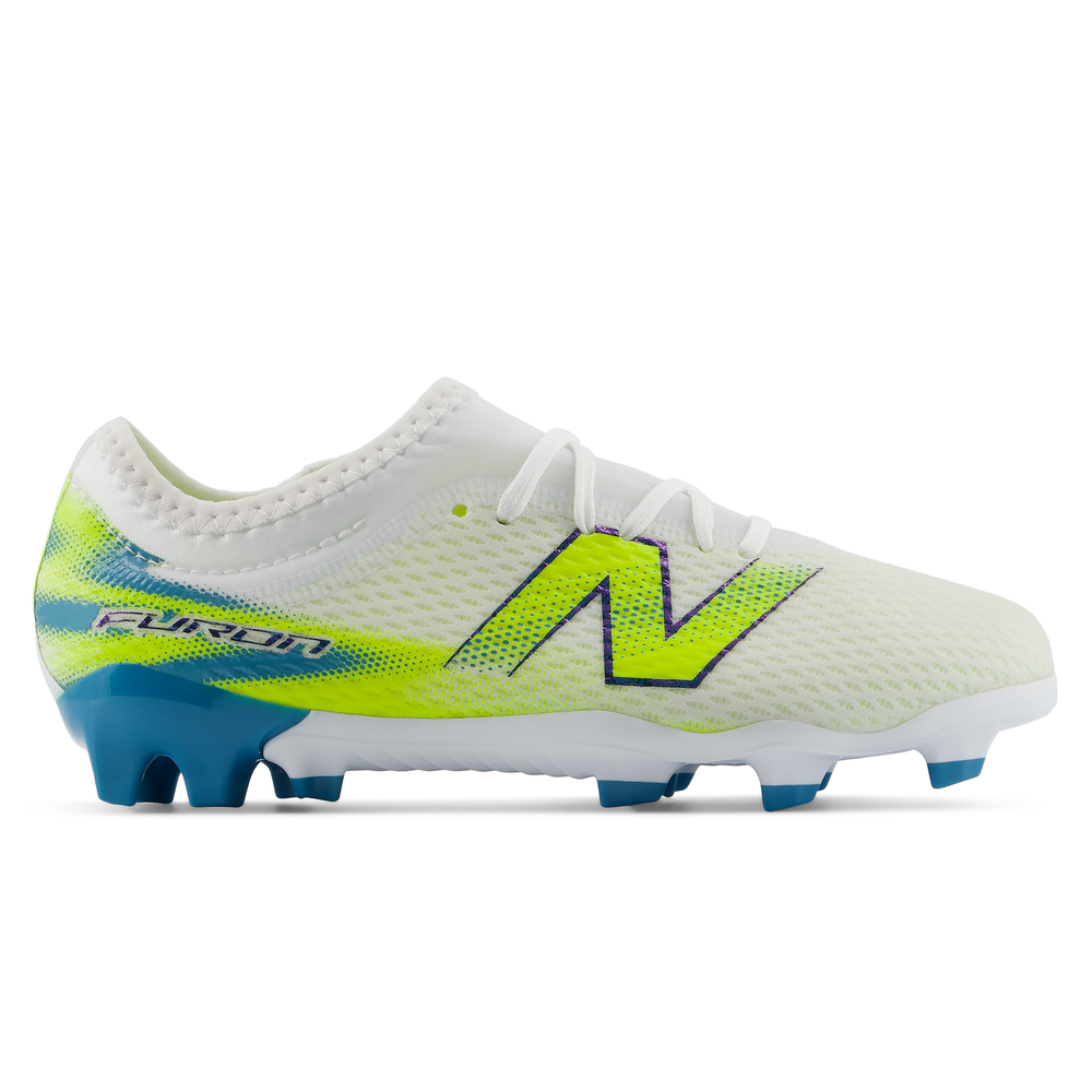 Gyermek focicipő New Balance FURON TEAM JNR FG V9 YF3F3V9 – fehér
