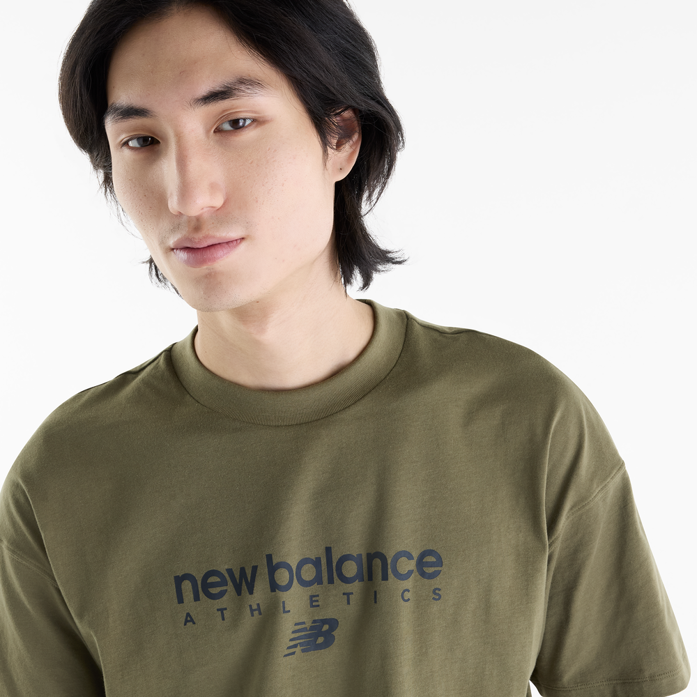 Férfi póló New Balance Sport Linear Graphic – zöld