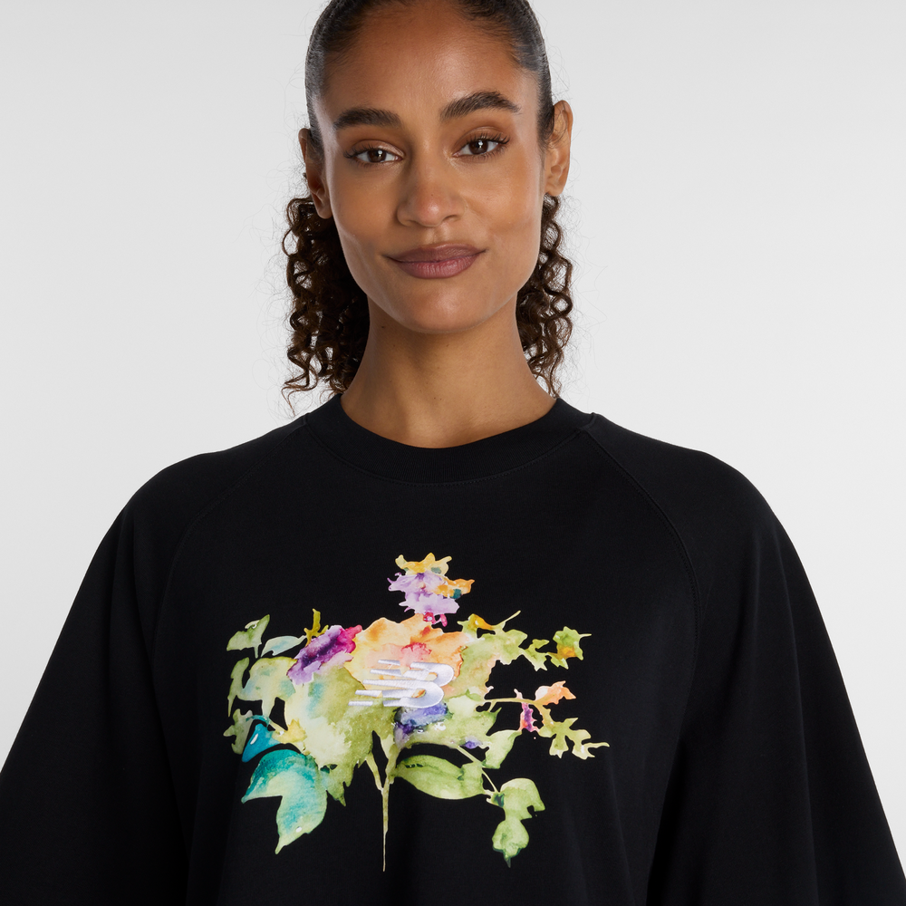 Női póló New Balance WT61371RBK – fekete