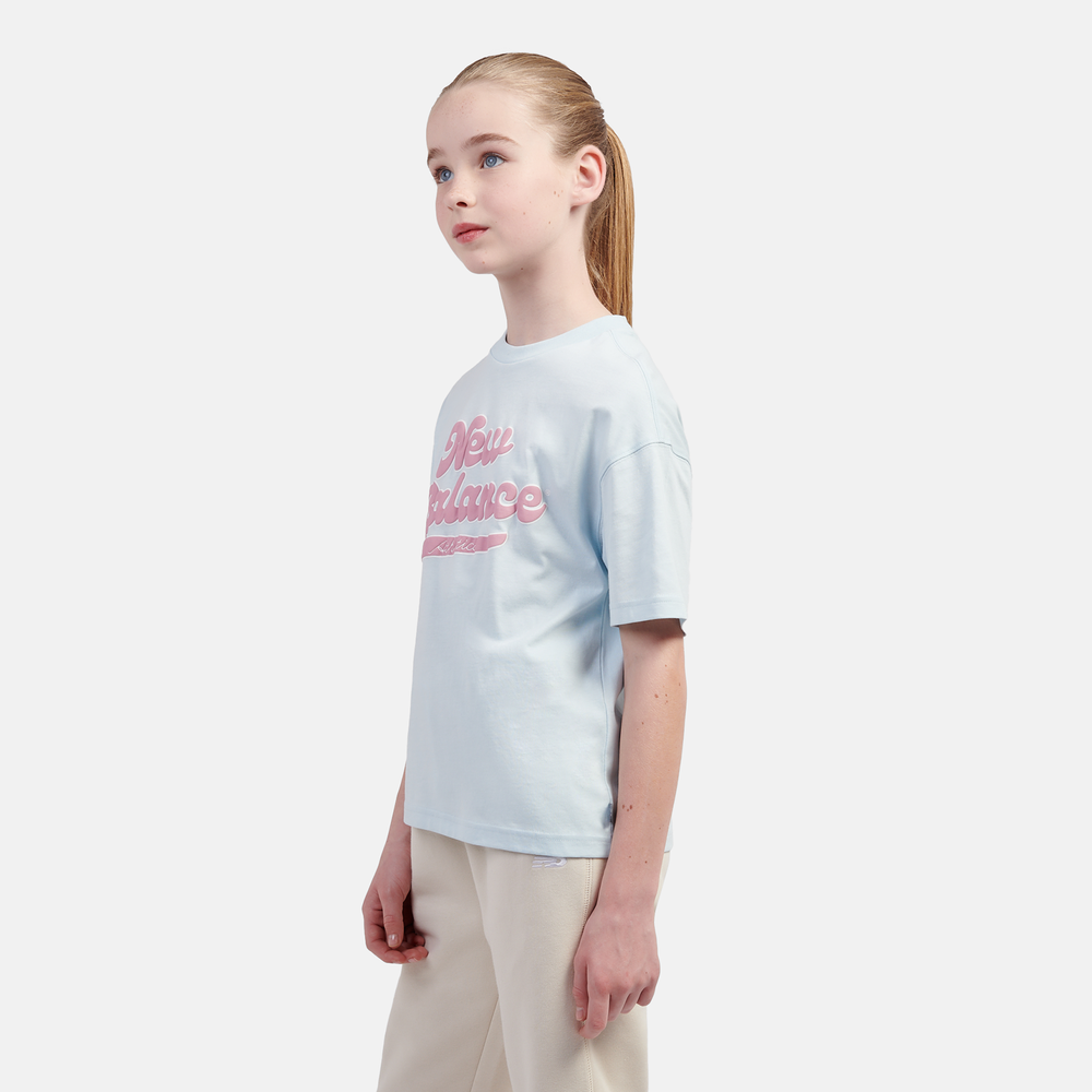 Gyerek póló New Balance LAKG0192FRL – kék