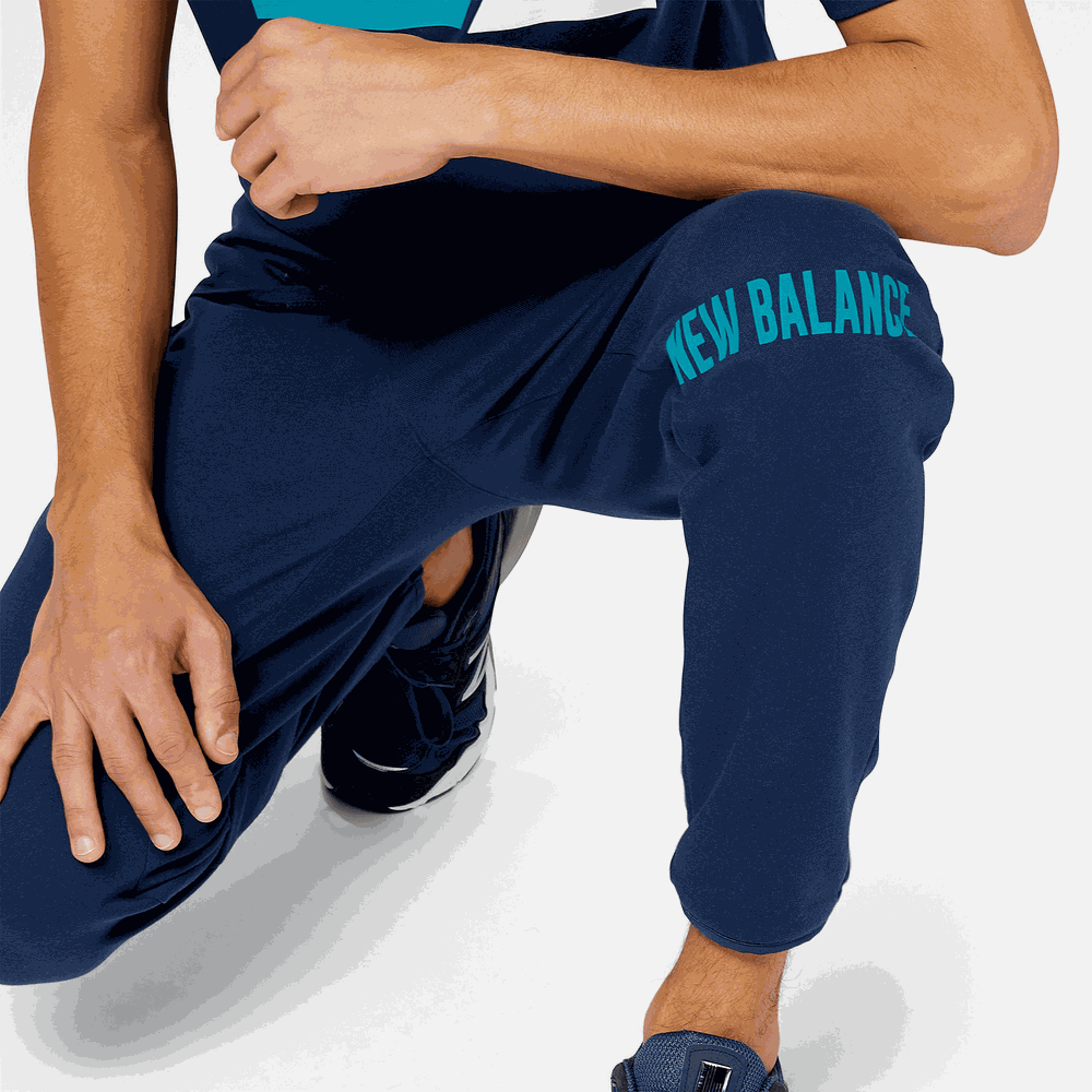 Férfi nadrág New Balance MP23900TMT – sötétkék