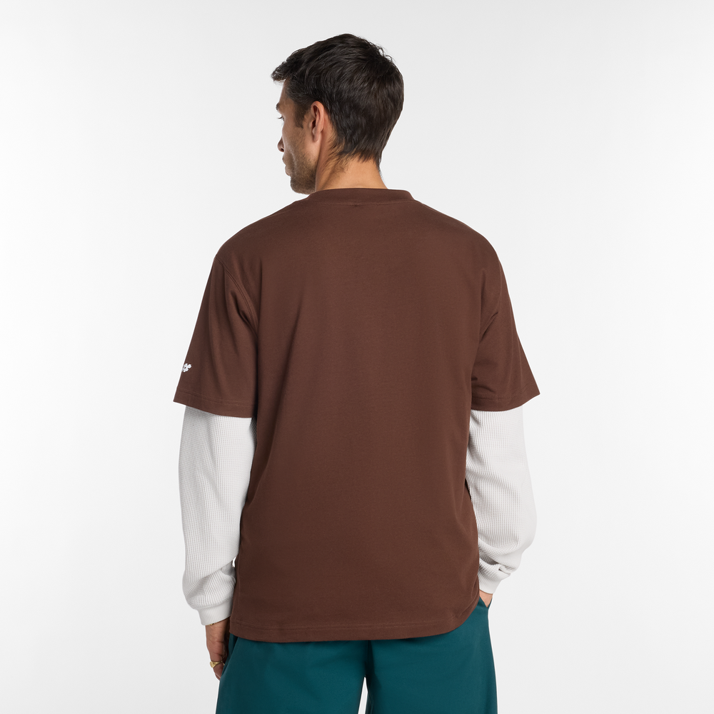 Férfi póló New Balance Numeric MT53706ABJ – barna