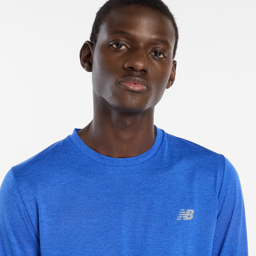 Férfi futópóló New Balance MT41256FDP – kék