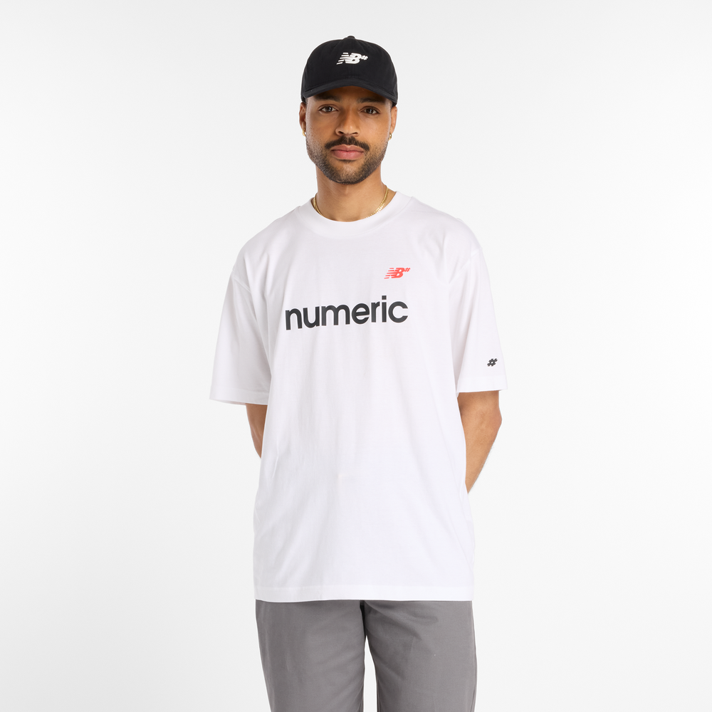 Férfi póló New Balance Numeric MT53704WT – fehér