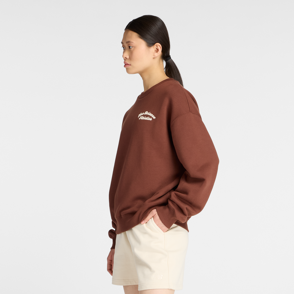 Női felső New Balance WT53516ROK – barna
