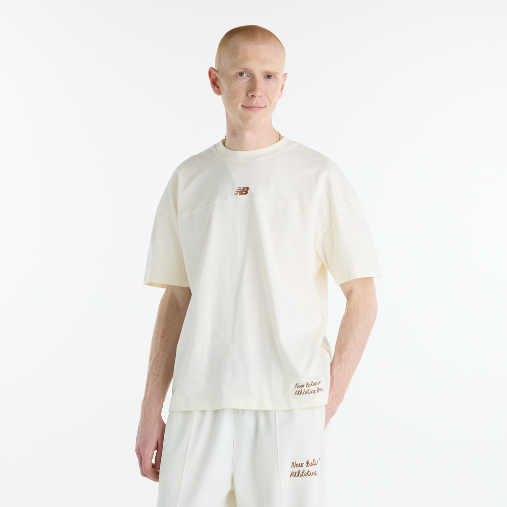 Férfi póló New Balance MT62L4FVAGA – bézs