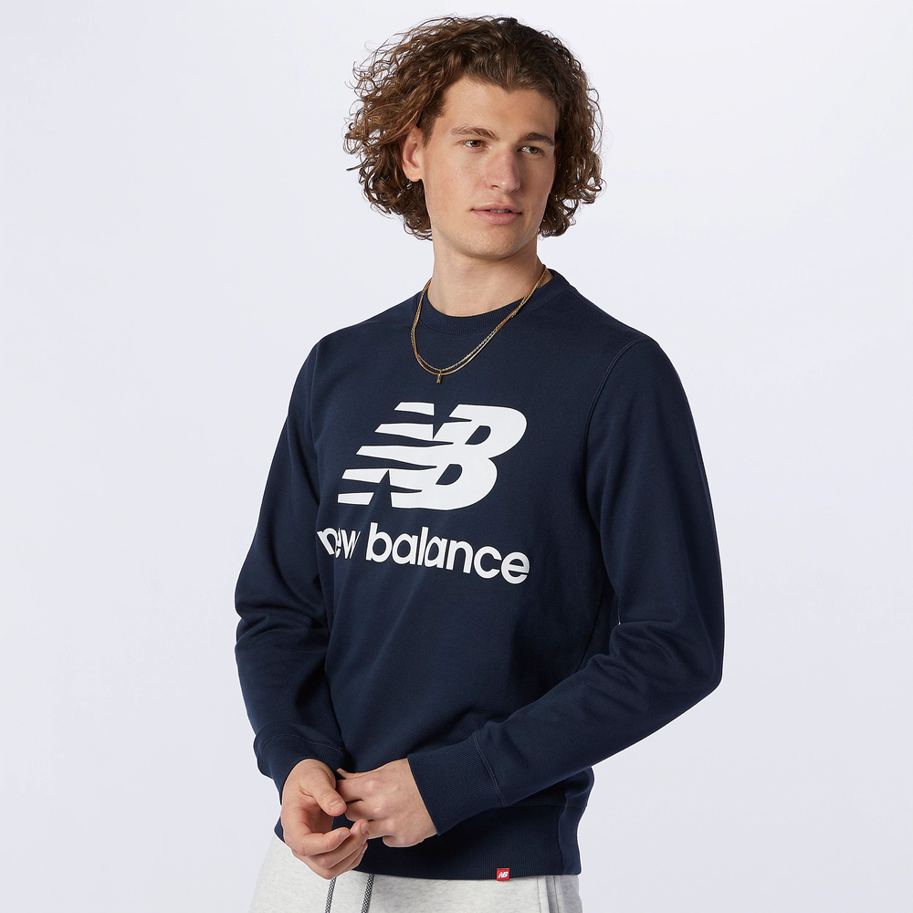 Pulóver New Balance MT03560ECL – sötétkék