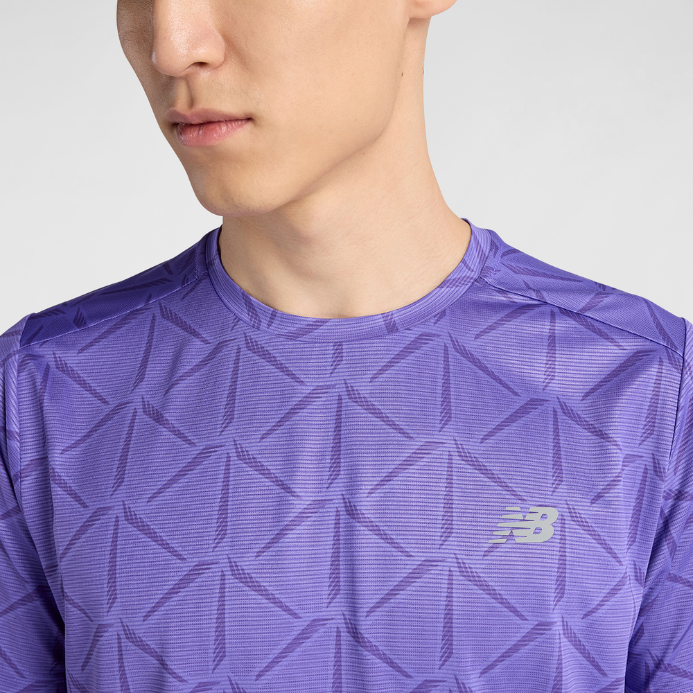 Férfi futópóló New Balance MT6116OHEPU – lila