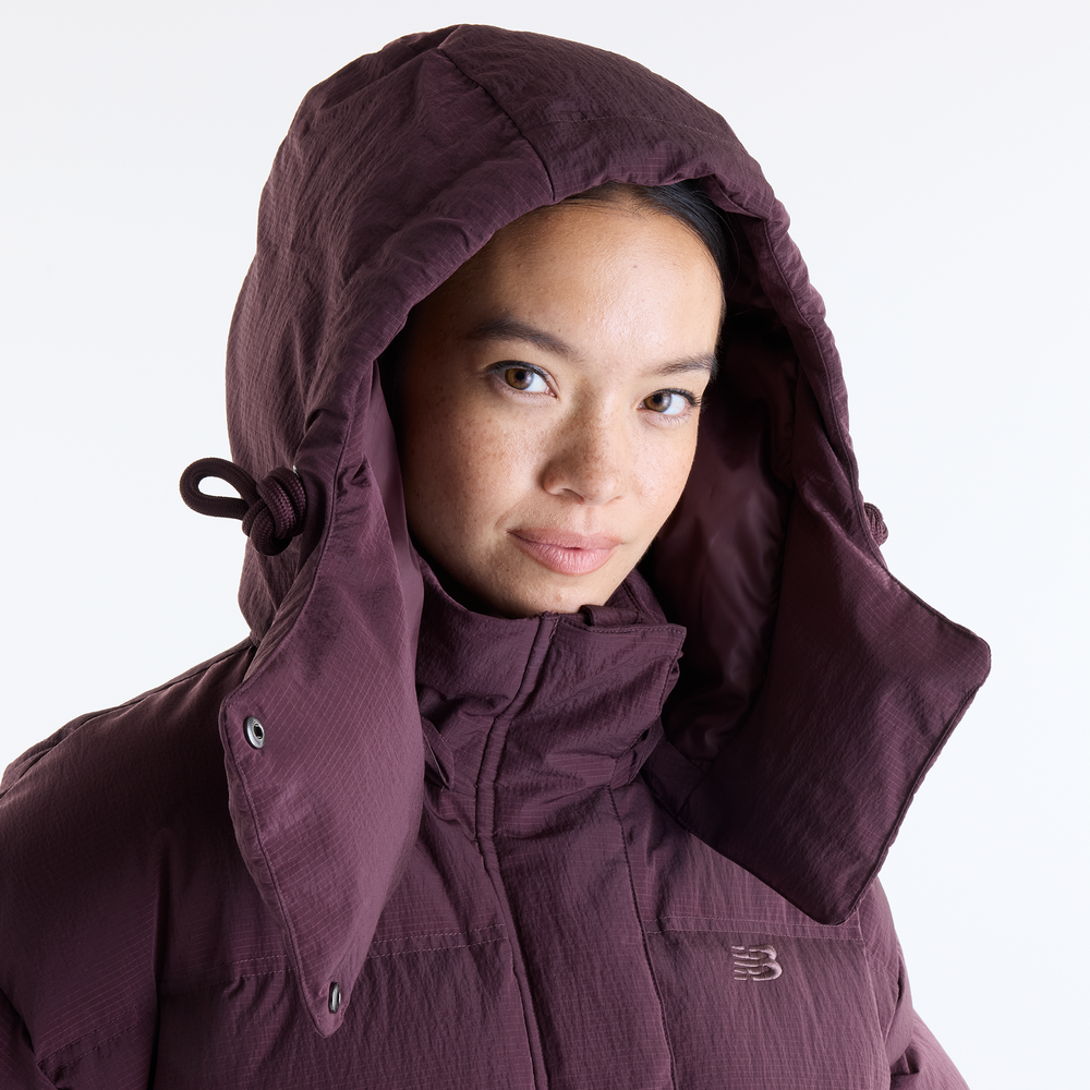 Női kabát New Balance Premium Puffer – bordó