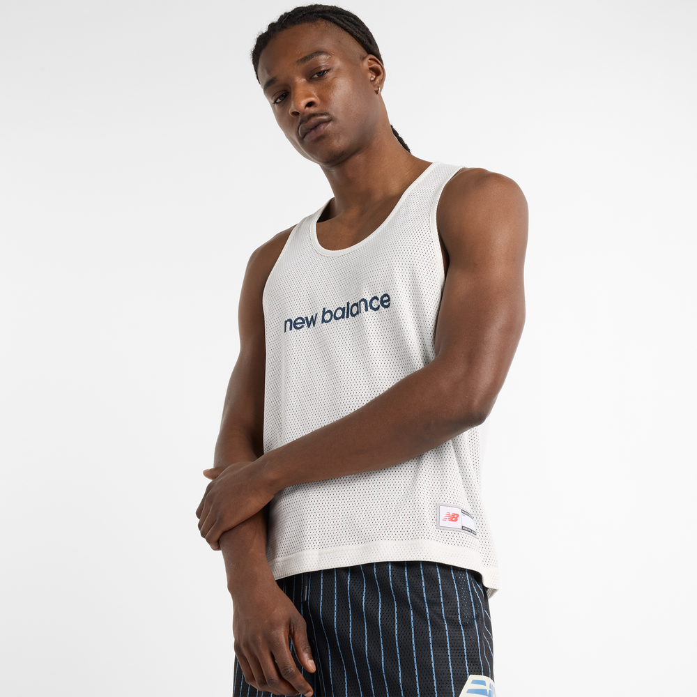 Férfi futópóló New Balance MT51608BK – fehér