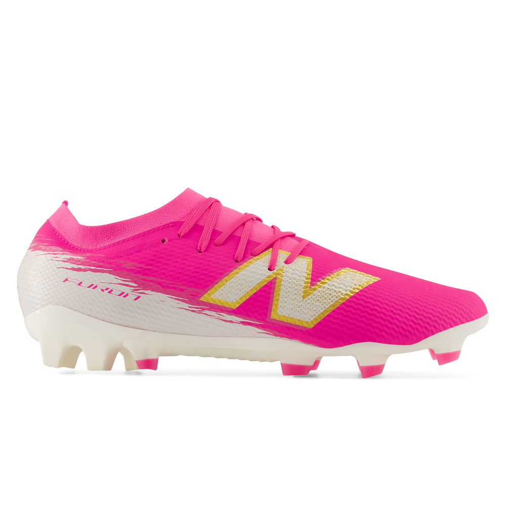 Férfi focicipő New Balance FURON TEAM FG V8 UF3F4KE – rózsaszín