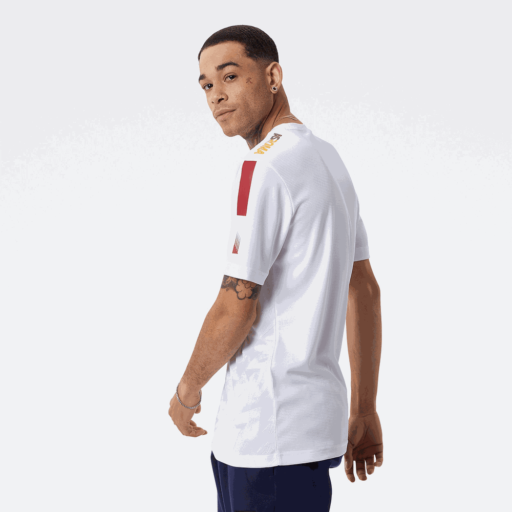 Póló New Balance AS Roma MT231232AWY – fehér