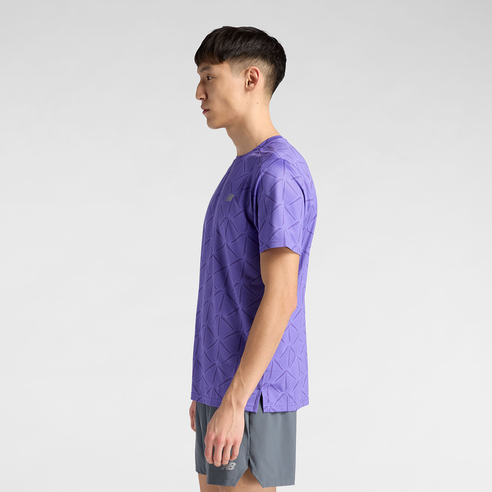 Férfi futópóló New Balance MT6116OHEPU – lila