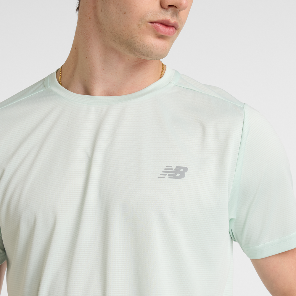 Férfi futópóló New Balance MT41222CYS – menta