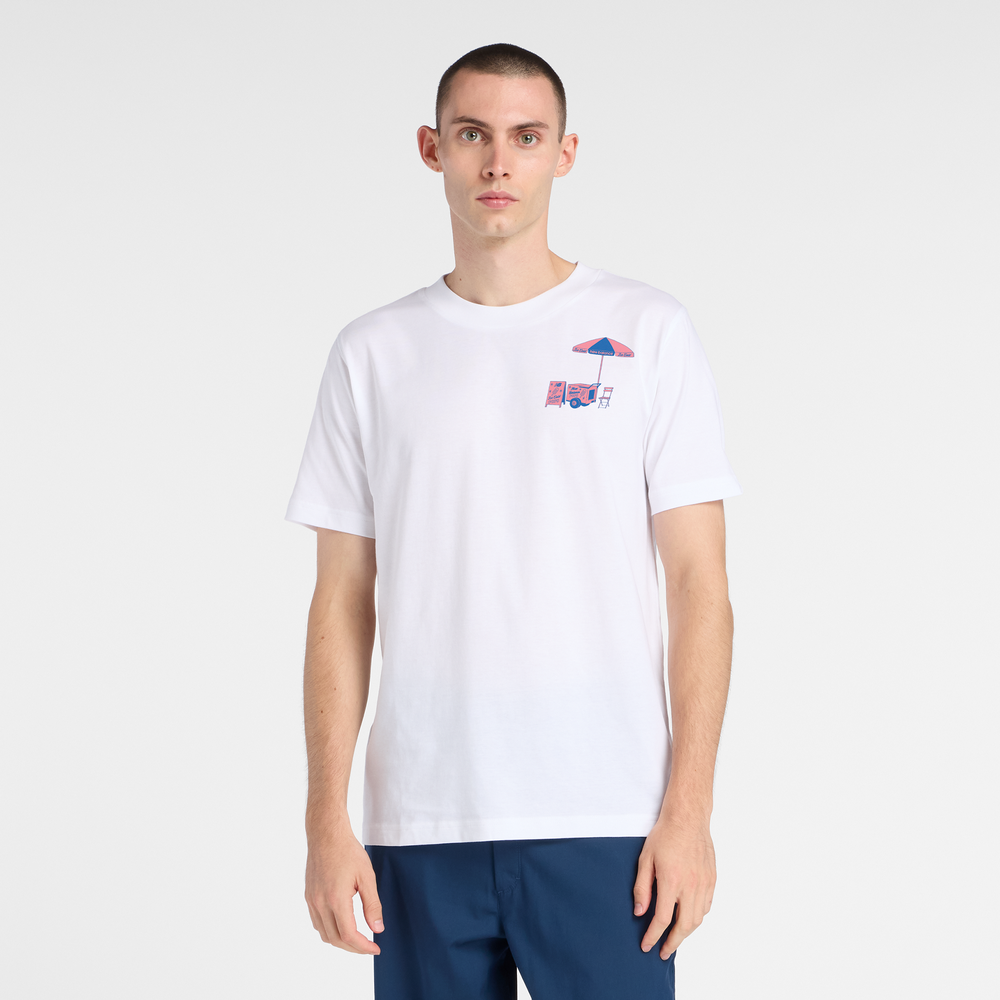 Férfi póló New Balance MT61T2QHWT – fehér