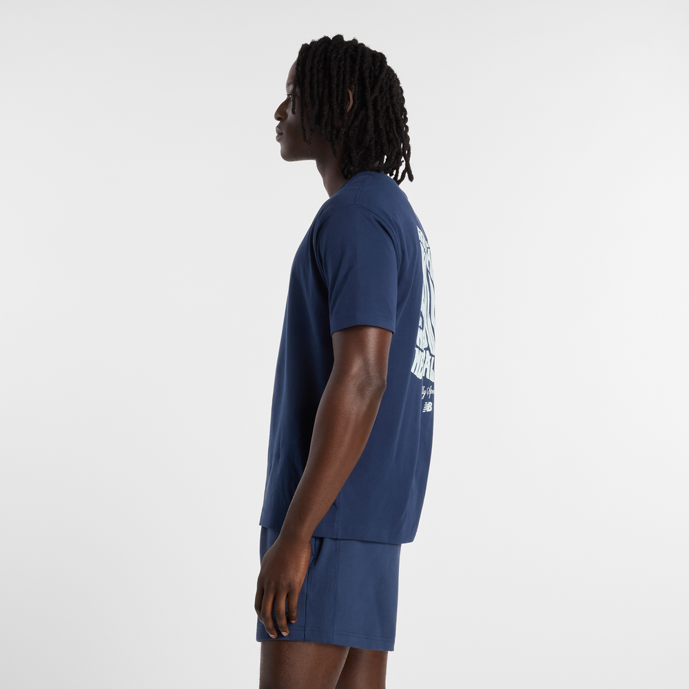 Férfi póló New Balance MT61B2STNNY – sötétkék