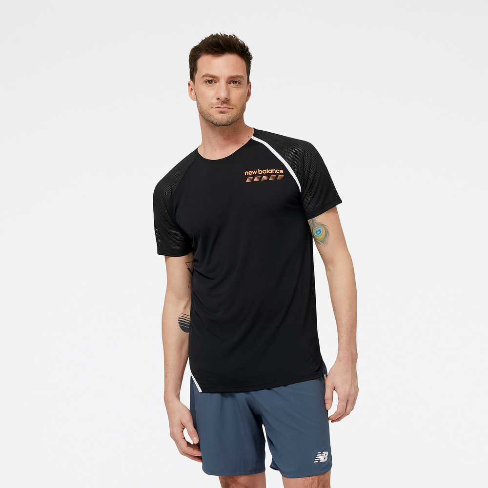 Férfi póló New Balance MT31241BK – fekete