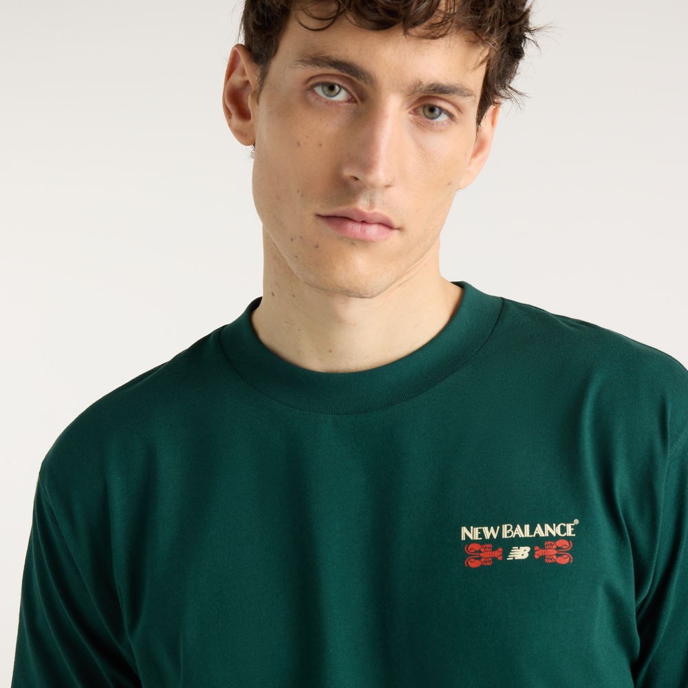 Férfi póló New Balance Grab a Bite Boston – zöld