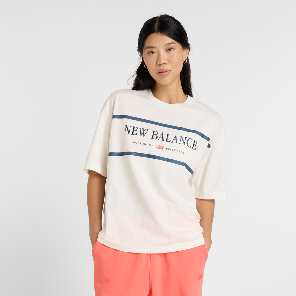 Női póló New Balance WT51910SST – bézs