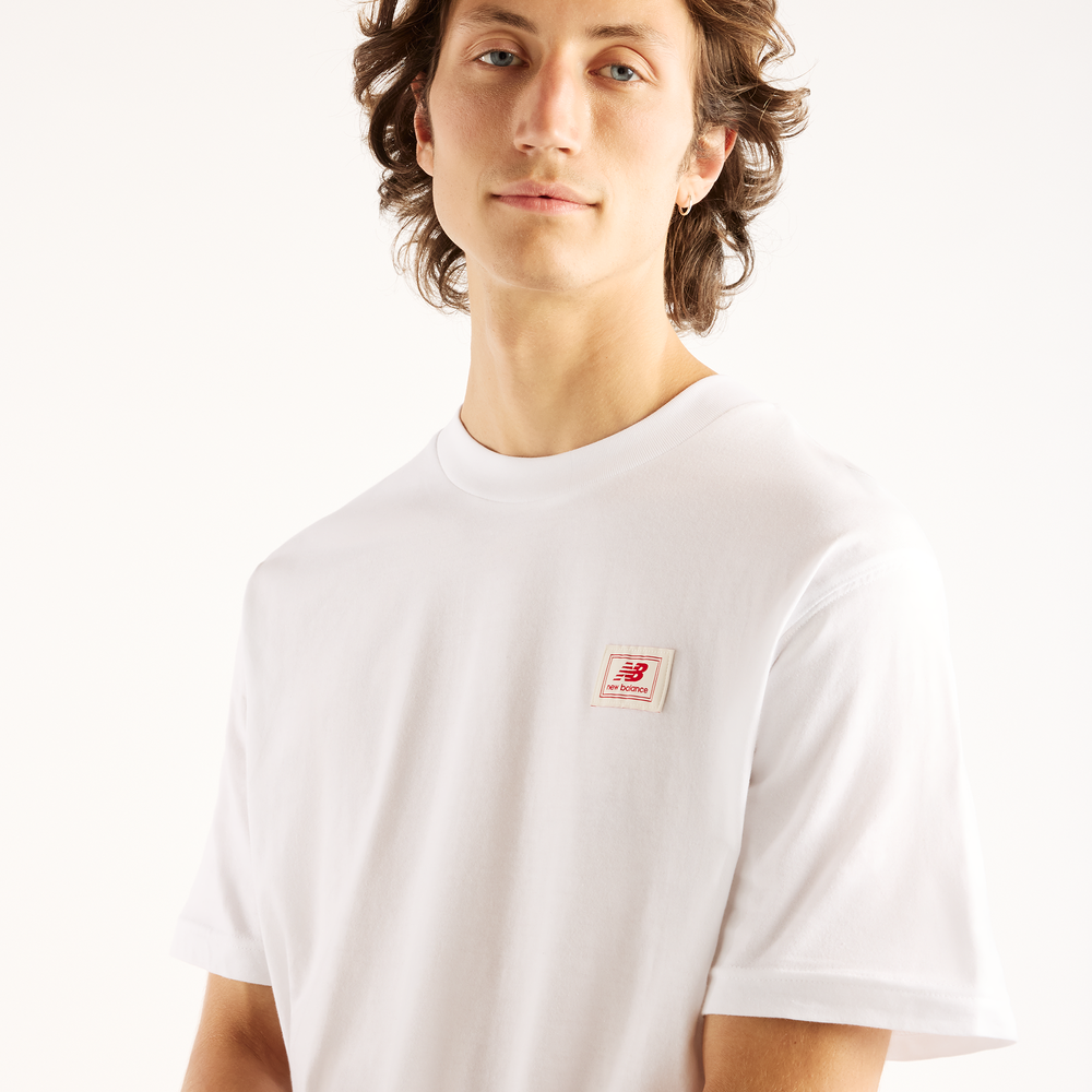 Férfi póló New Balance Woven Label – fehér